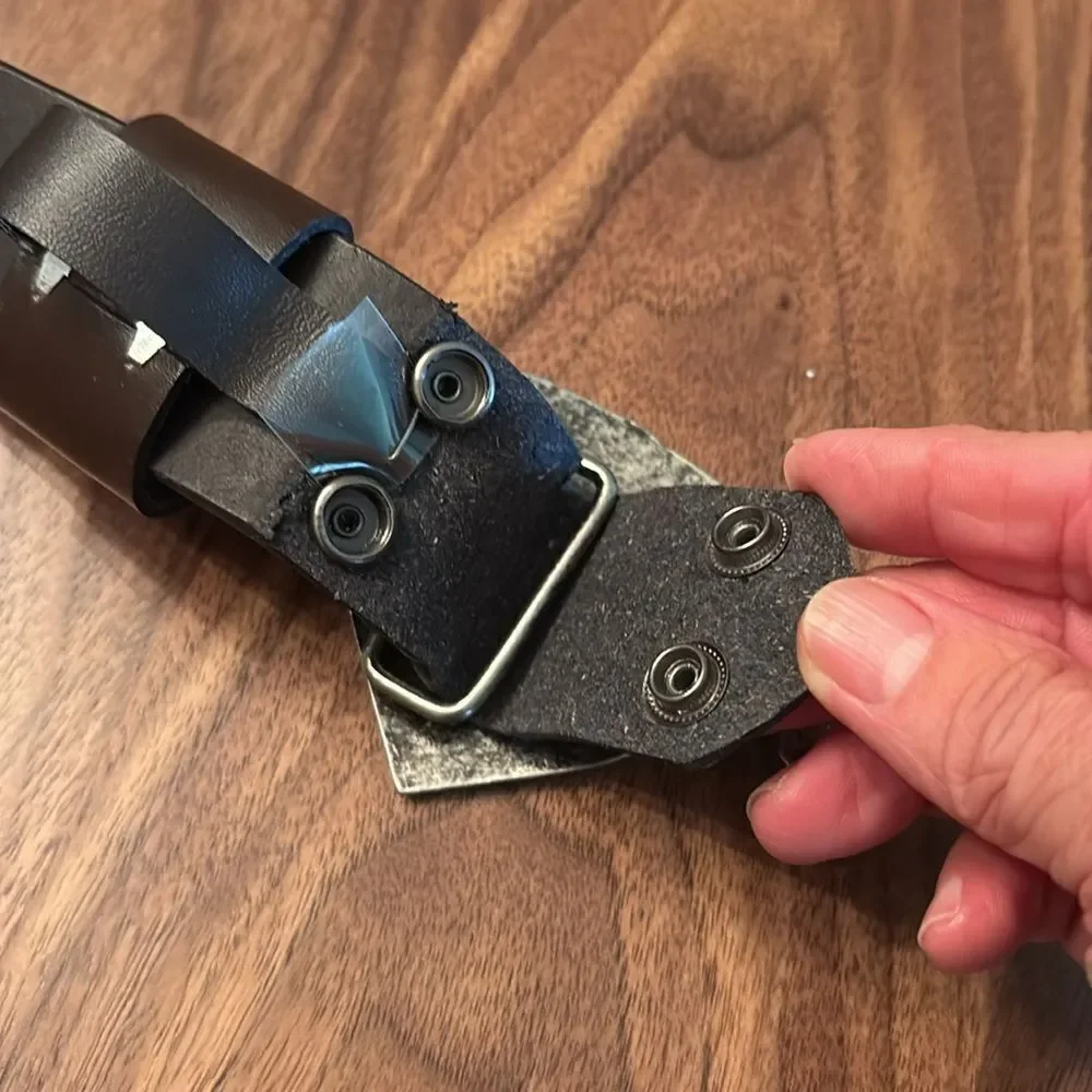 Rare Fender Dark Brown Leather Belt with Removable Buckle -38